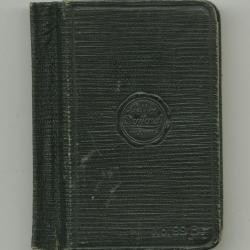 Agenda de bolsillo y almanaque, color negro formato pequeño
