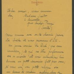Carta de Andrée Karpelès a Elena y Victoria Izcue