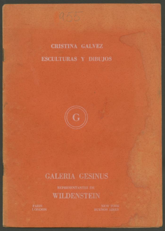 "Cristina Gálvez. Esculturas y Dibujos"
