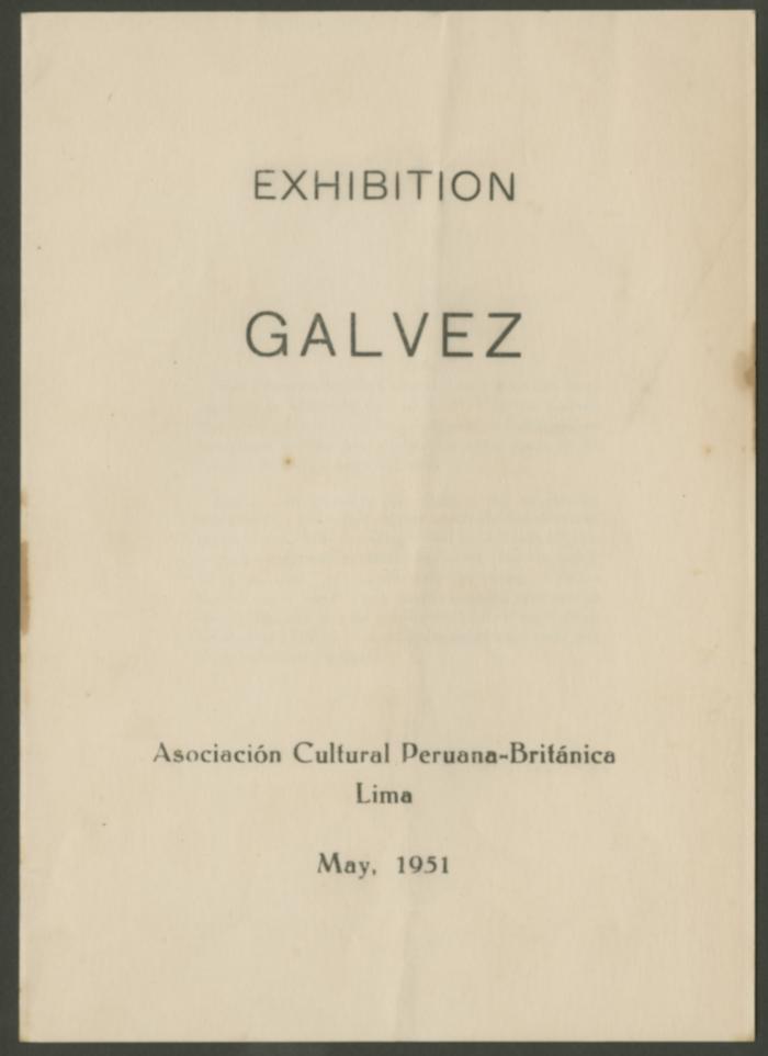 "Exhibition Galvez"
