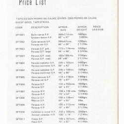 Huamanqaqa: Lista de precios