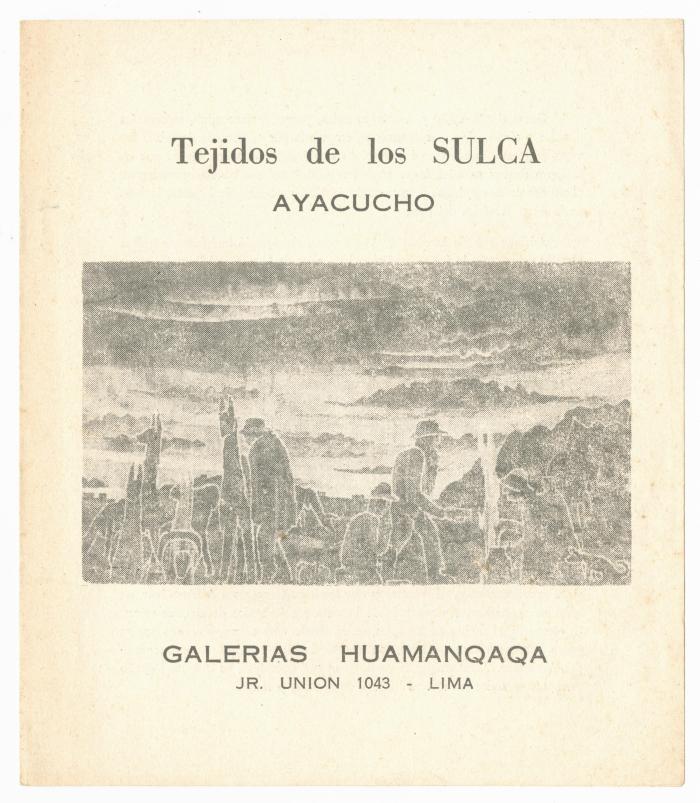 Tejidos de los Sulca: Ayacucho