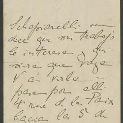 Carta a Elena de Augustis de San Carlos