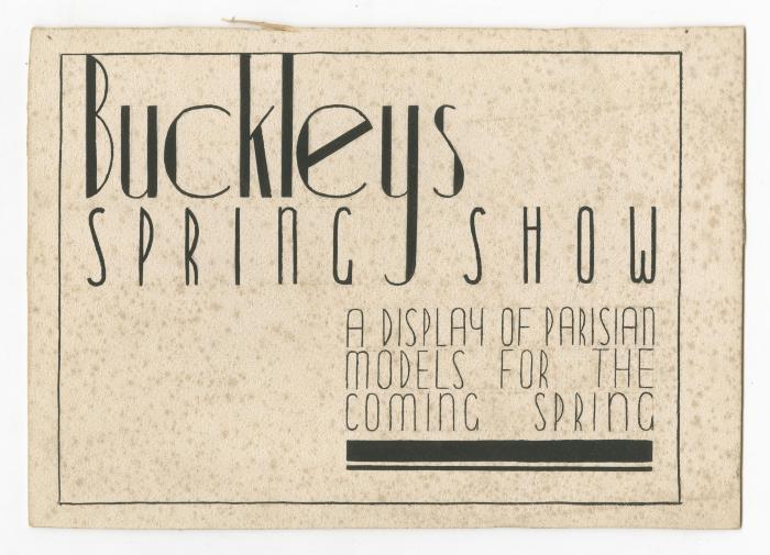 Buckleys Spring show