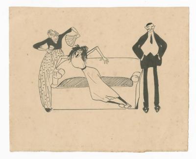 Viñeta con escena doméstica