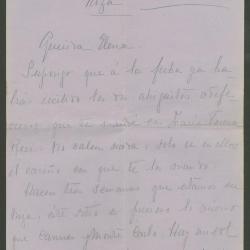 Carta de María desde Niza para Elena