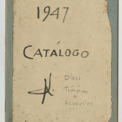 "1947. Catálogo. Óleos, témperas, Acuarelas"