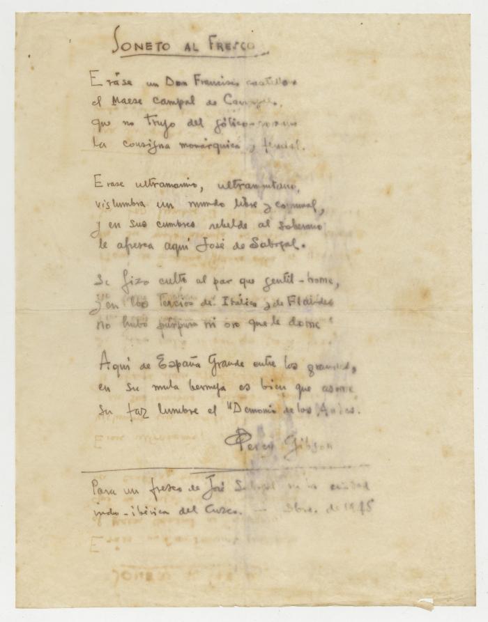 "Soneto al fresco"