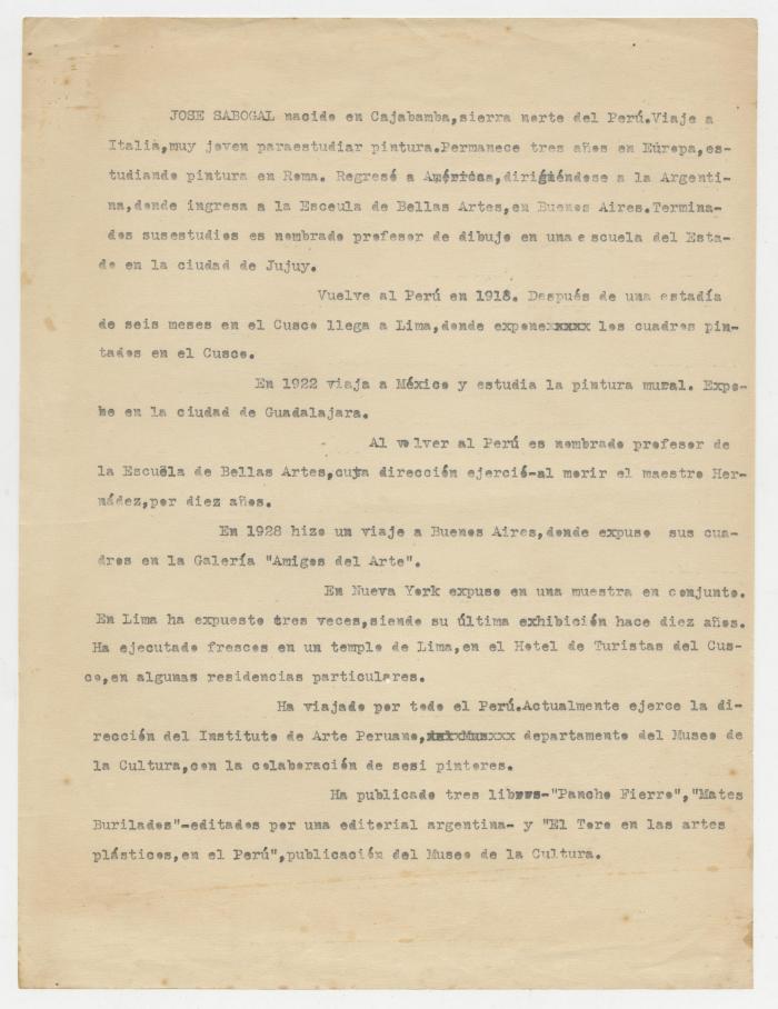 Biografia de José Sabogal