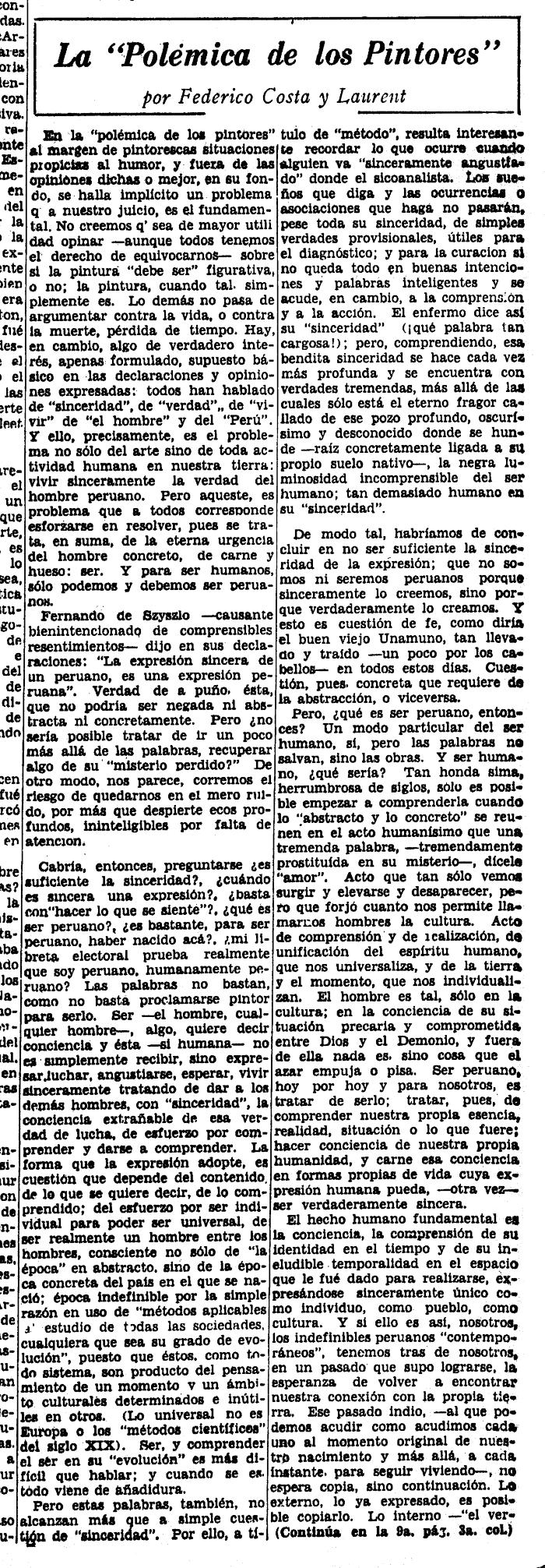 "La 'polémica de los pintores'"