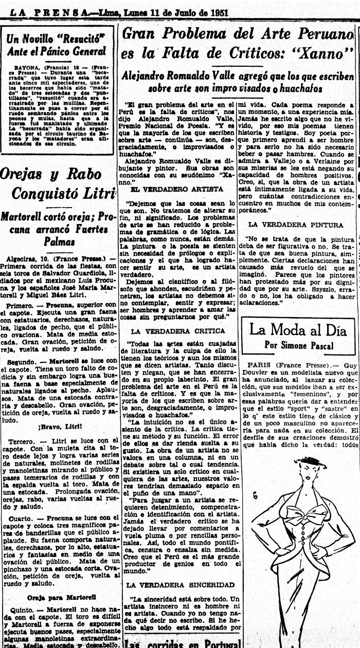 "Gran problema del arte peruano es la falta de críticos: 'Xanno'"