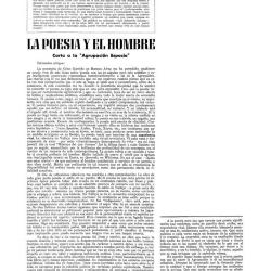 La poesía y el hombre: carta a la "Agrupación Espacio"