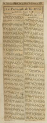 "¿Y el Patronato de las Artes?"