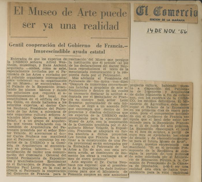 "El Museo de Arte puede ser ya una realidad"