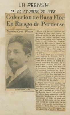 "Colección de Baca Flor en riesgo de perderse"