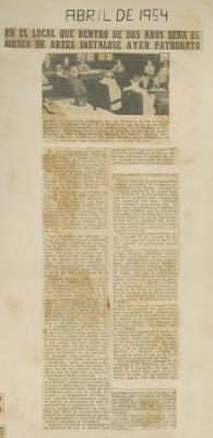 "En el local que dentro de dos años será el Museo de Artes intalose ayer patronato"