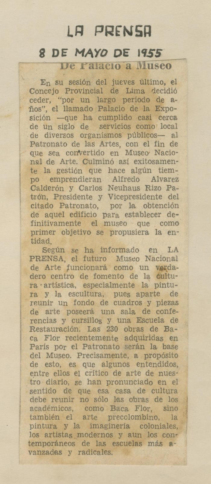 "De Palacio a Museo"