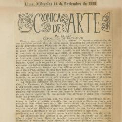 "Crónica de Arte. Exposición de Baca-Flor"