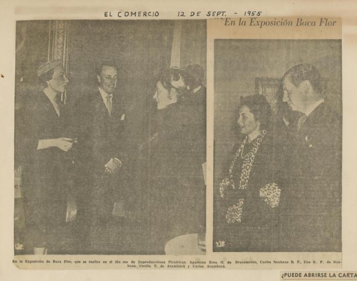 "En la exposición Baca Flor"