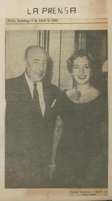 "Carlos Neuhaus y Estela de Peña Prado"