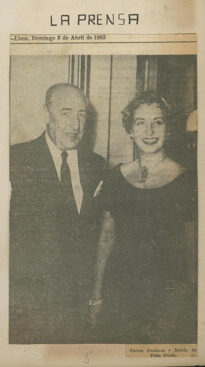 "Carlos Neuhaus y Estela de Peña Prado"