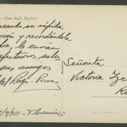 Tarjeta postal de I. del Riego-Porras