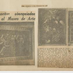 "Lienzos cuzqueños obsequiados por la IBM al Museo de Arte"