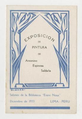 "Exposición de Pintura de Antonino Espinosa Saldaña. Salones de la Biblioteca Entre Nous."