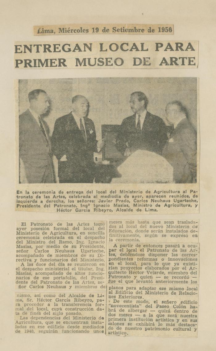 "Entregan local para primer museo de arte"