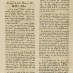 "El local del Museo de Bellas Artes"