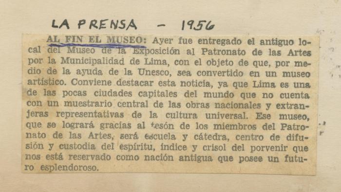 "Al fin el museo"