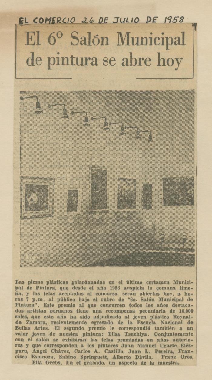 "El 6° Salón Municipal de pintura se abre hoy"