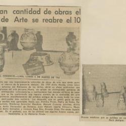 "Con gran cantidad de obras el Museo de Arte se reabre el 10"