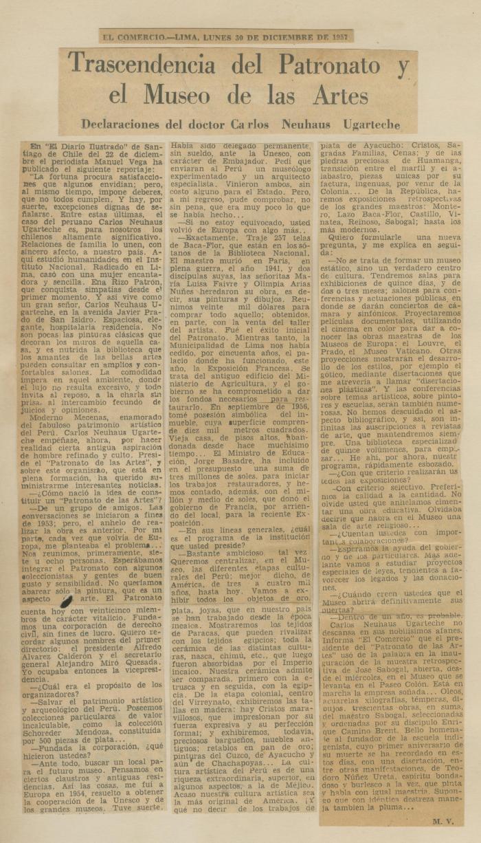 "Trascendencia del Patronato y el Museo de las Artes"