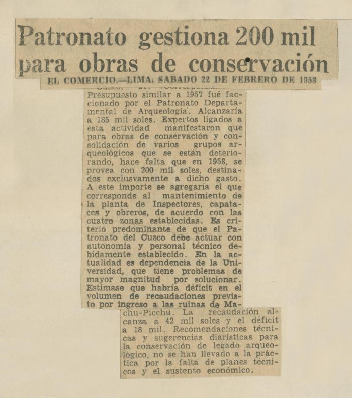 "Patronato gestiona 200 mil para obras de conservación"