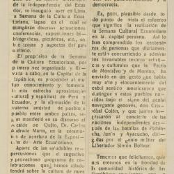 "La semana cultural ecuatoriana"