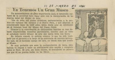 "Ya tenemos un gran museo"