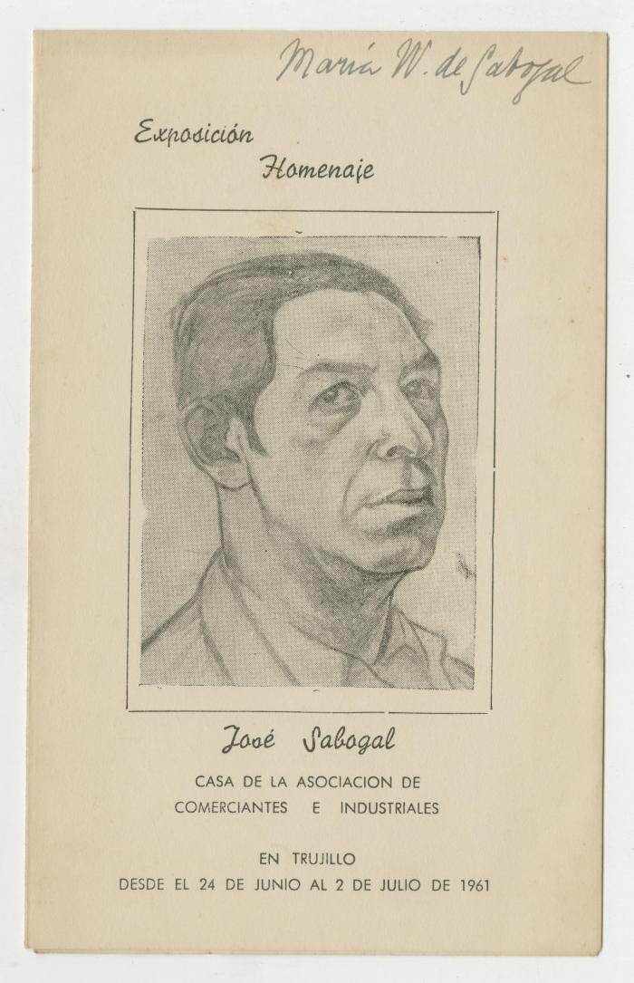 "Exposición Homenaje. José Sabogal"