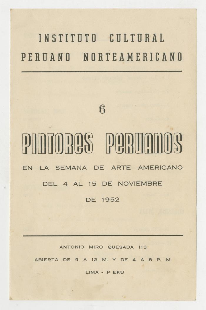 "6 Pintores Peruanos"