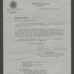 Carta del Departamento de Estado de los Estados Unidos a José Sabogal