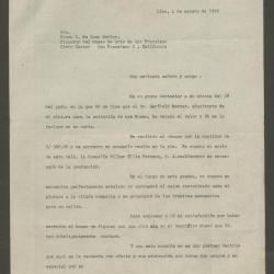 Carta de José Sabogal a Grace L. McCann Morley