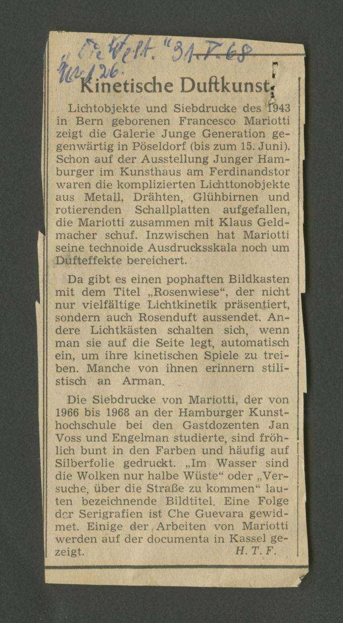 Kinetische Duftkunst (“Arte cinético del aroma”)