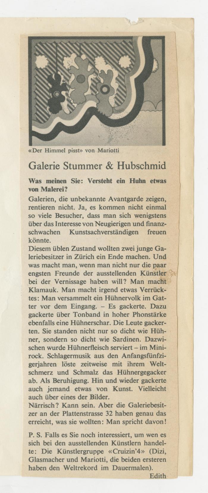 "Galerie Stummer & Hubschmid"