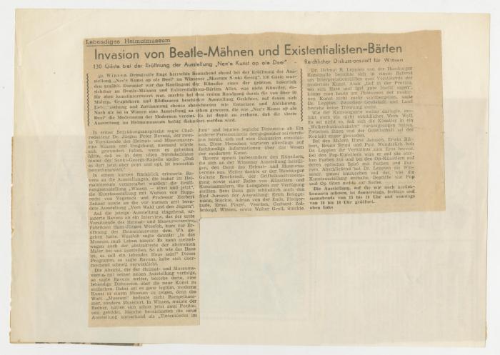 "Invasion von Beatle-Mahnen und Existentialisten-Barten"