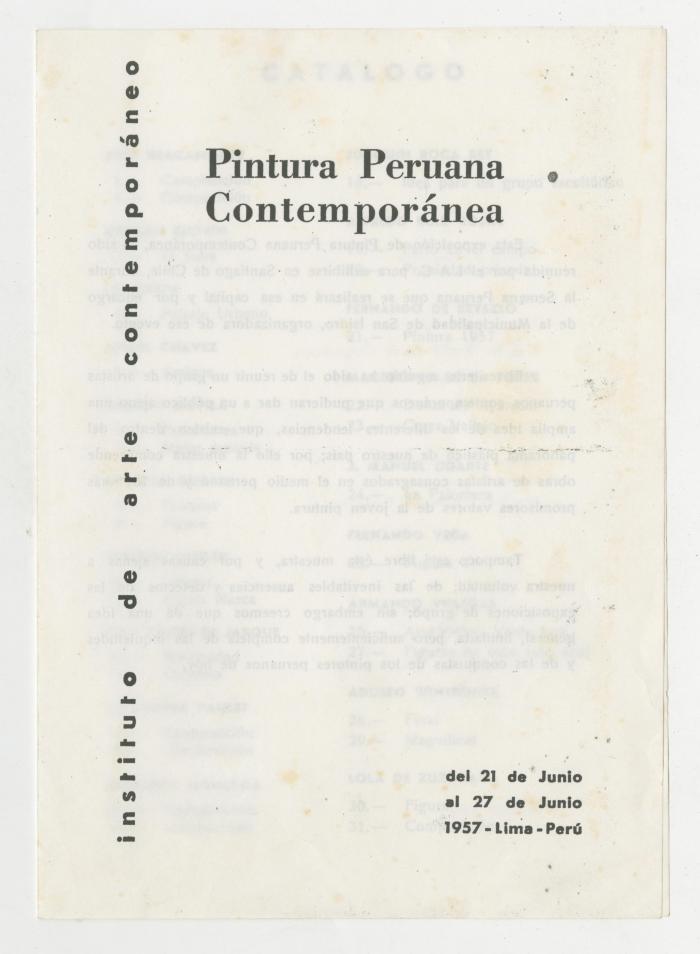 "Pintura Peruana Contemporánea"