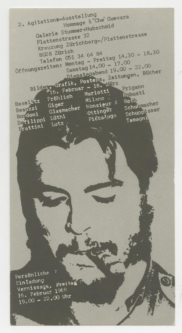 Invitación a la exposición Hommage à “Che” Guevara