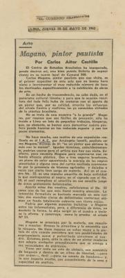 "Magano, pintor paulista"