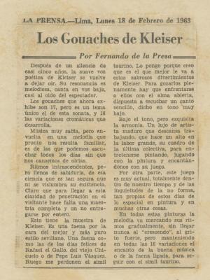 "Los gouaches de Kleiser"
