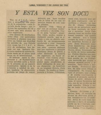 "Y esta vez son doce"