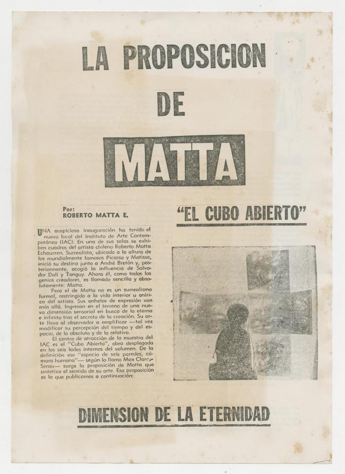 La proposición de Matta